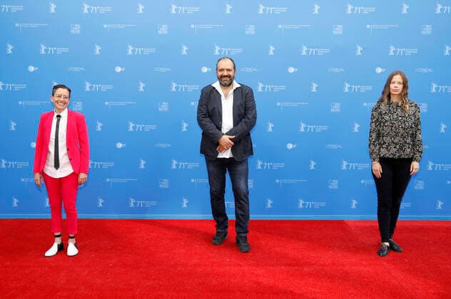 Albertina Carri, Orwa Nyrabia and Janna Ji Wonders arriving for the award ceremony of the Berlinale Summer Special 2021 71 Berlin International Film Festival at the open-air cinema Museumsinsel Berlin, 13 06 2021 Foto:xD.xBedrosianx xFuturexImage