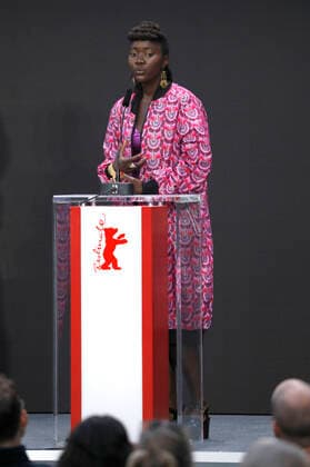 Alice Diop with the award for best documentary Nous at the award ceremony of the Berlinale Summer Special 2021 71 Berlin International Film Festival at the open-air cinema Museumsinsel Berlin, 13 06 2021. Foto:xD.xBedrosianx xFuturexImage