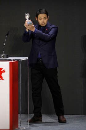Ryusuke Hamaguchi with the Silver Bear Grand Jury Prize for Guzen to sozo at the award ceremony of the Berlinale Summer Special 2021 71 Berlin International Film Festival at the open-air cinema Museumsinsel Berlin, 13 06 2021 Foto:xD.xBedrosianx xFuturexImage