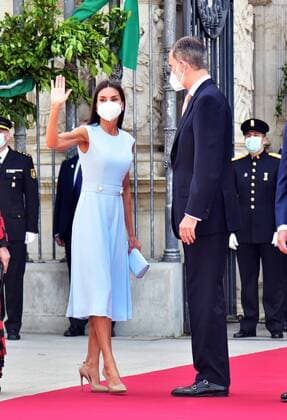 Spanish King Felipe VI and Queen Letizia Ortiz awarded by Andalucia Medal of Honor in Sevilla, on Monday 14 June 2021 Cordon Press