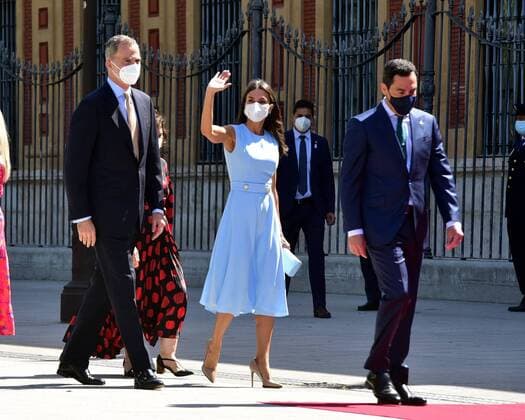 Spanish King Felipe VI and Queen Letizia Ortiz awarded by Andalucia Medal of Honor in Sevilla, on Monday 14 June 2021 Cordon Press