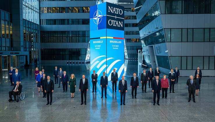 Bilder des Jahres 2021, News 06 Juni News Themen der Woche KW24 News Bilder des Tages (210614) -- BRUSSELS, June 14, 2021 -- Leaders of the North Atlantic Treaty Organization () pose for a group photo during a summit at headquarters in Brussels, Belgium, on June 14, 2021. Leaders of the North Atlantic Treaty Organization () held a face-to-face summit on Monday to show their unity and agreed on the 2030 agenda to address future challenges. ( Handout via Xinhua) BELGIUM-BRUSSELS--SUMMIT NATO 