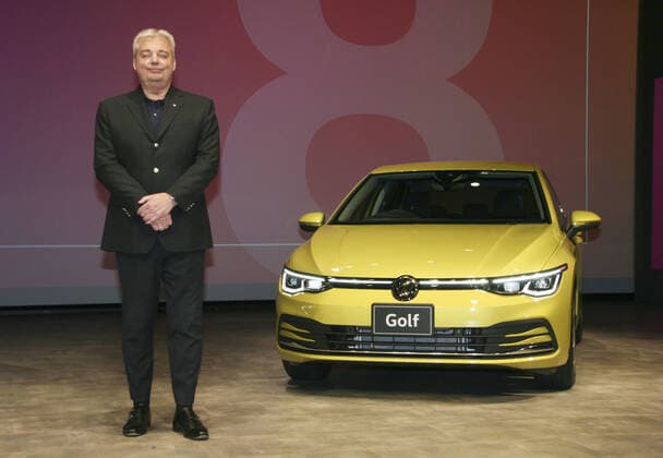 Volkswagen s new Golf Till Scheer, president of Volkswagen Group Japan KK, attends a press conference in Tokyo on June 15, 2021, for the launch of the all-new Golf. 