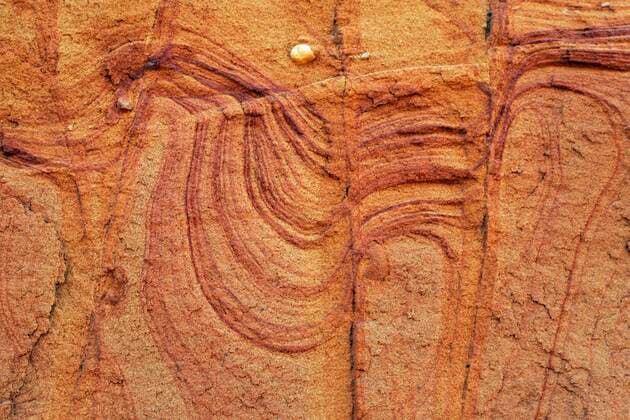 IMAGO Nature: Unsere Erde, Ressourcen, Erze Brown Iron structures in limonite sandstone, Morsum Cliff, Sylt, Schleswig-Holstein, Brauneisen-Strukturen in Limonitsandstein, Morsum Kliff, Sylt, Nordfriesland, Schleswig-Holstein, Deutschland, Europa *** Brown Iron structures in limonite sandstone, Morsum Cliff, Sylt, Schleswig Holstein, Brown Iron structures in limonite sandstone, Morsum Cliff, Sylt, Nordfriesland, Schleswig Holstein, Germany, Europe Copyright: imageBROKER/K.xHinze iblhik05168554.jpg