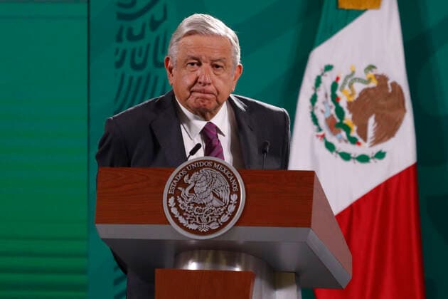 Mexican President Lopez Obrador Daily Briefing The President of Mexico, Andres Manuel Lopez Obrador, gesticulates while response the questions of the media during his daily briefing at National Palace on June 16, 2021 in Mexico City, Mexico. Mexico City Mexico group-mexicanp210616_npvVO  Copyright: xEyepixx