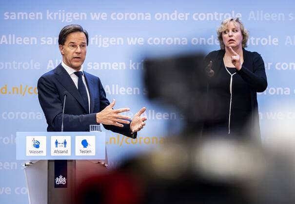 THE HAGUE Outgoing Prime Minister Mark Rutte during a press conference The cabinet announces accelerated relaxation of the corona measures REMKO DE WAAL W  Copyright: xHollandsexHoogtex xxANPx x432737145x