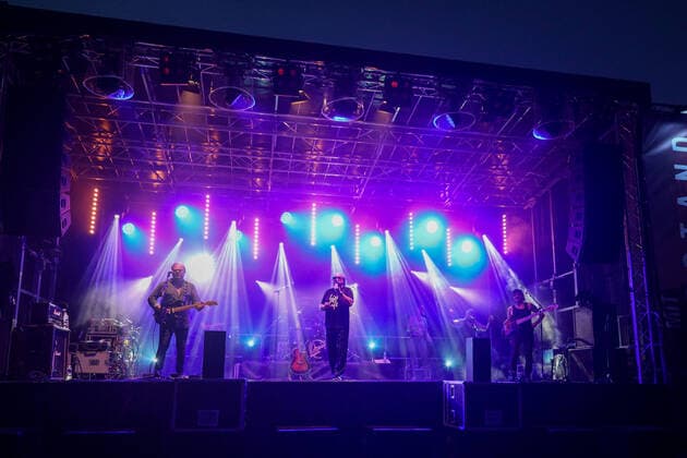 20210620 Mit Abstand Festival Farewell Concert Opus RADFELD, AUSTRIA JUNE 20 Ewald Sunny Pfleger Guitar, Herwig Ruedisser Vocals and Guitar and Erich Buchebner Bass Guitar during the Mit Abstand Festival Farewell Concert Opus at the Festiva Copyright: xBEAUTIFULxSPORTS Kettnerx