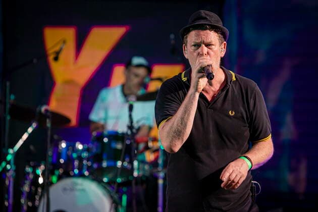 The Dresden Reggae and Ska Band Yellow Umbrella on the picture Jens Strohschnieder during their performance at the concert place Weißer Hirsch in Dresden