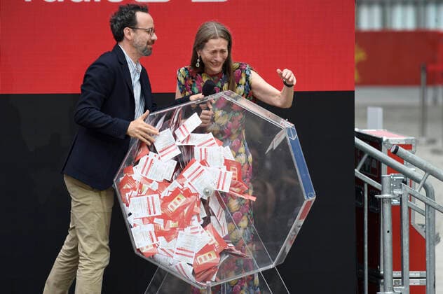 Carlo Chatrian and Mariette Rissenbeek at the award ceremony of the Audience Award Competition 2021 at the Berlinale Summer Special 2021 71 Berlin International Film Festival at the open-air cinema Museumsinsel Berlin, 20 06 2021 Foto:xN.xKubelkax xFuturexImage