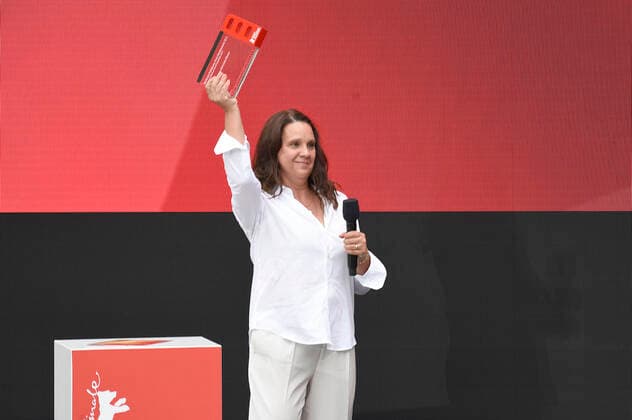 Winner Maria Speth at the award ceremony of the Audience Award Competition 2021 for the documentary film Herr Bachmann und seine Klasse at the Berlinale Summer Special 2021 71 Berlin International Film Festival at the open-air cinema Museumsinsel Berlin, 20 06 2021 Foto:xN.xKubelkax xFuturexImage