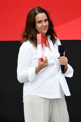 Winner Maria Speth at the award ceremony of the Audience Award Competition 2021 for the documentary film Herr Bachmann und seine Klasse at the Berlinale Summer Special 2021 71 Berlin International Film Festival at the open-air cinema Museumsinsel Berlin, 20 06 2021 Foto:xN.xKubelkax xFuturexImage