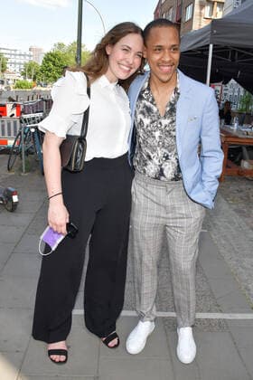 Award ceremony of the First Steps Award 2021 Jerry Hoffmann with girlfriend arrival to the 22 award ceremony, red carpet to the newcomer award First Steps Award 2021 at the Holzmarkt in Berlin on 21 06 2021 Photopress Mueller