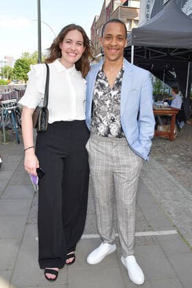 Award ceremony of the First Steps Award 2021 Jerry Hoffmann with girlfriend arrival to the 22 award ceremony, red carpet to the newcomer award First Steps Award 2021 at the Holzmarkt in Berlin on 21 06 2021 Photopress Mueller