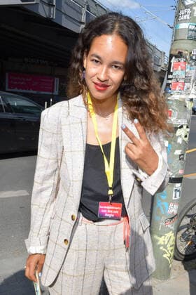 Award ceremony of the First Steps Award 2021 Sarah Blaßkiewitz, director, IVIE WIE IVIE Arrival to the 22 award ceremony, red carpet to the newcomer award First Steps Award 2021 at the Holzmarkt in Berlin on 21 06 2021 Photopress Mueller
