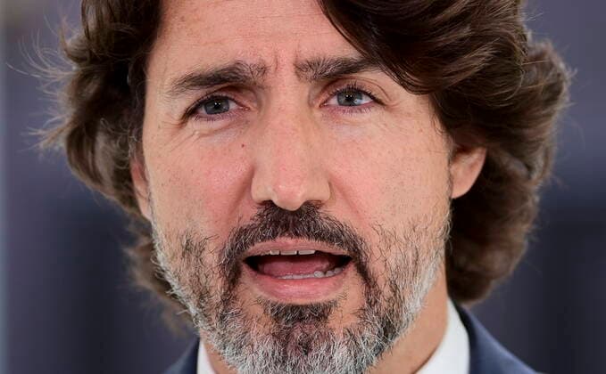 June 22, 2021, Ottawa, on, Canada: Prime Minister Justin Trudeau holds a press conference at Rideau Cottage in Ottawa on Tuesday, June 22, 2021. Ottawa Canada  - ZUMAc35_ 20210622_zaf_c35_011 Copyright: xSeanxKilpatrickx