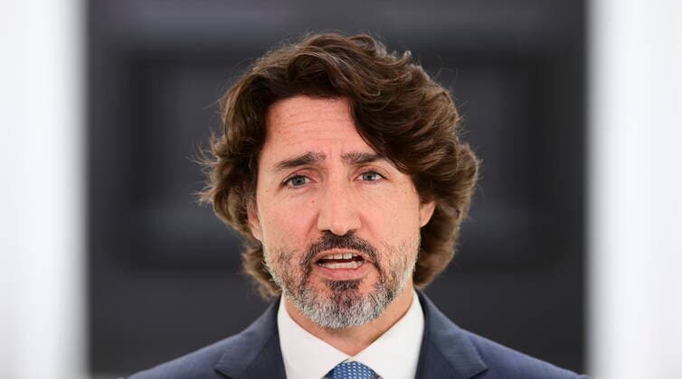 June 22, 2021, Ottawa, on, Canada: Prime Minister Justin Trudeau holds a press conference at Rideau Cottage in Ottawa on Tuesday, June 22, 2021. Ottawa Canada  - ZUMAc35_ 20210622_zaf_c35_014 Copyright: xSeanxKilpatrickx