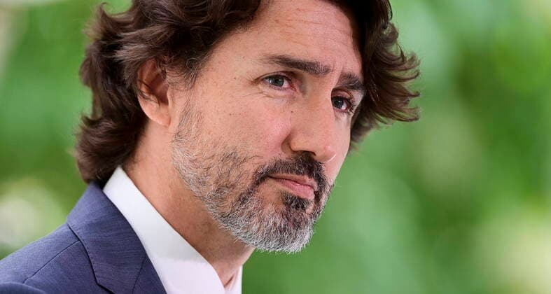 June 22, 2021, Ottawa, on, Canada: Prime Minister Justin Trudeau holds a press conference at Rideau Cottage in Ottawa on Tuesday, June 22, 2021. Ottawa Canada  - ZUMAc35_ 20210622_zaf_c35_017 Copyright: xSeanxKilpatrickx