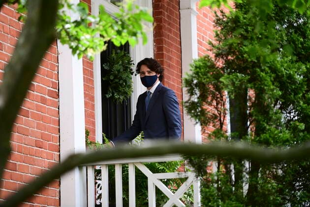 June 22, 2021, Ottawa, on, Canada: Prime Minister Justin Trudeau holds a press conference at Rideau Cottage in Ottawa on Tuesday, June 22, 2021. Ottawa Canada  - ZUMAc35_ 20210622_zaf_c35_026 Copyright: xSeanxKilpatrickx
