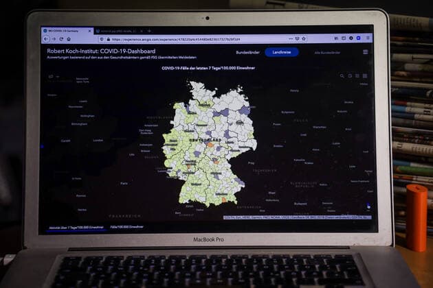 Coronavirus in Germany Covid 19 Dashboard of the Robert Koch Institute 23 06 2021 Robert Koch Institute 7 days Incidence 7.2 7 days Number of cases 6 010 COVID 19 cases 3 723 798 Addition by 1 016 compared to the previous day COVID 19 deaths 90 523 Addition by 51 compared to the previous day