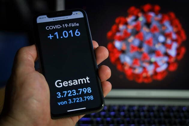 Coronavirus in Germany Covid 19 Dashboard of the Robert Koch Institute 23 06 2021 Robert Koch Institute 7 days Incidence 7.2 7 days Number of cases 6 010 COVID 19 cases 3 723 798 Addition by 1 016 compared to the previous day COVID 19 deaths 90 523 Addition by 51 compared to the previous day