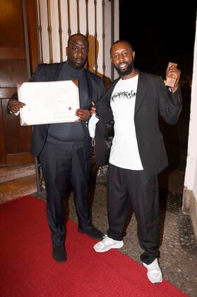 Steve Tientcheu and Ladj Ly at the 20 German Film Peace Award ceremony Die Brücke at Cuvillies Theater Munich, 22 06 2021 Foto:xS.xAdamx xFuturexImage