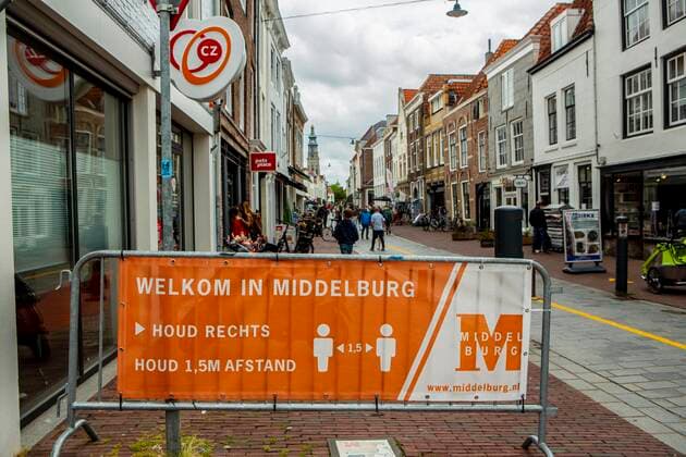 In the Netherlands, the Corona restrictions will be relaxed on 26 June As here in Middelburg Zeeland Walcheren, there will then no longer be a mask requirement when shopping The distance requirement will continue to apply Corona relaxations Netherlands