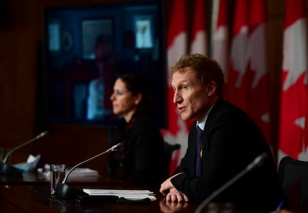 June 23, 2021, Ottawa, on, Canada: Marc Miller, Minister of Indigenous Services, holds a press conference in Ottawa on Wednesday, June 23, 2021. Ottawa Canada  - ZUMAc35_ 20210623_zaf_c35_018 Copyright: xSeanxKilpatrickx