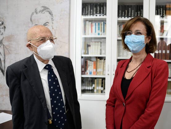 Photo IPP Fabio Cimaglia Rome 23 06 2021 Luigi Einaudi Foundation Luigi Einaudi Award 2021 to Sabino Cassese In the photo Sabino Cassese, Marta Cartabia Rome 23 06 2021 Luigi Einaudi Foundation  0