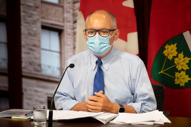 June 24, 2021, Toronto, on, Canada: Dr. Kieran Moore attends a press briefing at Queens Park in Toronto on Thursday June 24, 2021. Moore will officially take over the job of Ontario s chief medical officer of the health on June 26. Toronto Canada  - ZUMAc35_ 20210624_zaf_c35_020 Copyright: xChrisxYoungx
