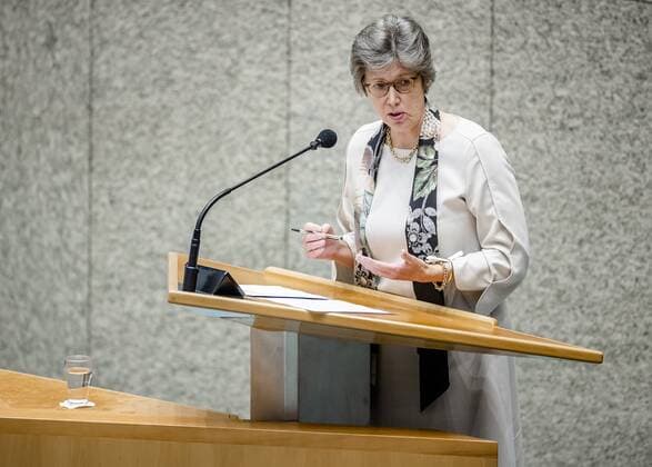 THE HAGUE Joba van den Berg CDA in the House of Representatives during a debate about the developments surrounding the corona virus REMKO DE WAAL W  Copyright: xHollandsexHoogtex xxANPx x432981623x