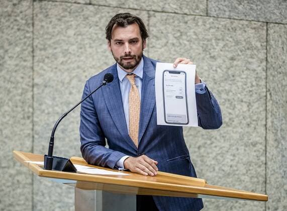 THE HAGUE Thierry Baudet Forum for Democracy in the House of Representatives during a debate about the developments surrounding the corona virus REMKO DE WAAL W  Copyright: xHollandsexHoogtex xxANPx x432983348x