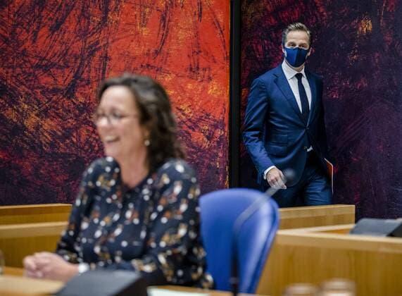 THE HAGUE Tamara van Ark, caretaker minister for Medical Care, and Hugo de Jonge, caretaker minister of Health, Welfare and Sport, in the House of Representatives during a debate on the developments surrounding the corona virus REMKO DE WAAL W  Copyright: xHollandsexHoogtex xxANPx x432980414x