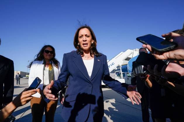 U.S. Vice President Kamala Harris arrives at El Paso International Airport in Texas to visit the border in El Paso, Texas on June 25, 2021.  WAX20210625938 YurixGripas
