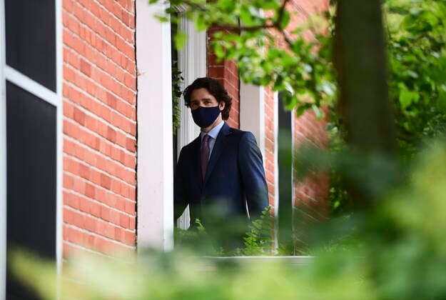 June 25, 2021, Ottawa, on, Canada: Prime Minister Justin Trudeau holds a press conference at Rideau Cottage in Ottawa on Friday, June 25, 2021. Ottawa Canada  - ZUMAc35_ 20210625_zaf_c35_010 Copyright: xSeanxKilpatrickx