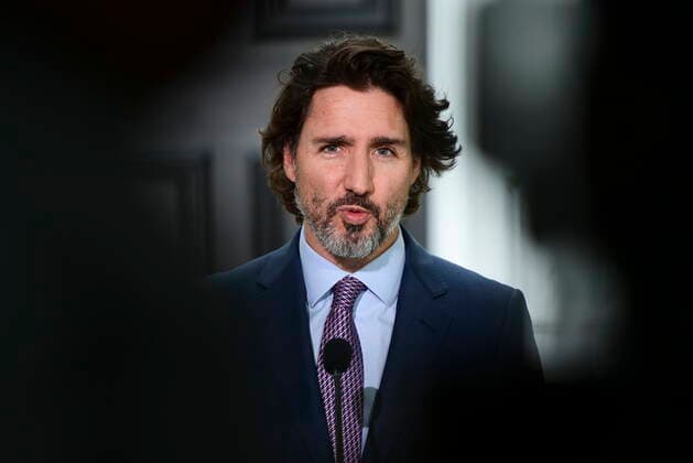 June 25, 2021, Ottawa, on, Canada: Prime Minister Justin Trudeau holds a press conference at Rideau Cottage in Ottawa on Friday, June 25, 2021. Ottawa Canada  - ZUMAc35_ 20210625_zaf_c35_016 Copyright: xSeanxKilpatrickx