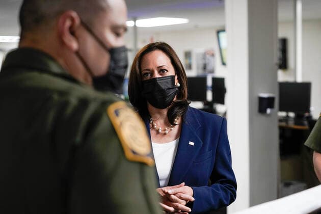 U.S. Vice President Kamala Harris tours the El Paso Border Patrol Station in El Paso, Texas on June 25, 2021.  WAX20210625942 YurixGripas