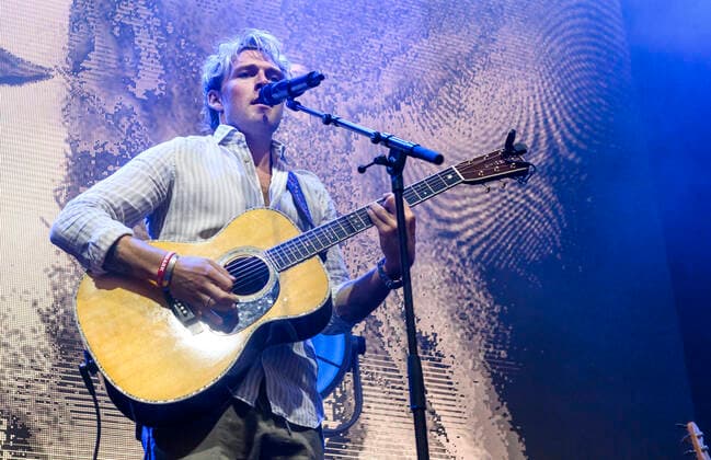 Danish Christopher plays up to Havefest paa Plaenen in Tivoli on Friday 25 June 2021 with seated audience divided into two sections Havefest replaces Fredagsrock, which has been canceled due to the Covid 19 Corona crisis, Copenhagen  Copyright: TorbenxChristensen TorbenxChristensenx COP333 spdk20210626-010237-L