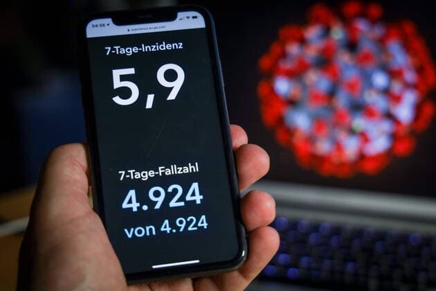 Coronavirus in Germany Covid 19 Dashboard of the Robert Koch Institute 26 06 2021 Robert Koch Institute 7 days Incidence 5.9 7 days Number of cases 4 924 COVID 19 cases 3 726 172 Addition of 592 compared to the previous day COVID 19 deaths 90 746 Addition of 68 compared to the previous day