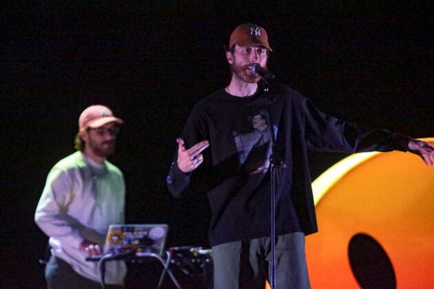 Italy: Mecna in concert at the Cavea Mecna in concert at the Cavea. The rapper also presented his latest song in which Ghemon and Ginevra collaborated. Rome Lazio Italy Cavea Auditrorium Parco della Musica Copyright: DanielaxFranceschelli