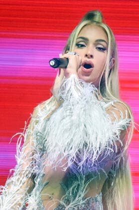 June 27, 2021, Calafell, Tarragona, Spain: Singer Alba Farelo aka Bad Gyal performs live on the stage in Calafell..Alba Farelo, better known by her stage name Bad Gyal, is a 24-year-old Spanish singer, DJ and composer of her songs. Her music has been classified as a fusion of genres, such as dancehall and trap. She has presented her new album Warm Up with which it was placed in the Top 5. Calafell Spain - ZUMAs197 20210627_zaa_s197_025 Copyright: xRamonxCostax