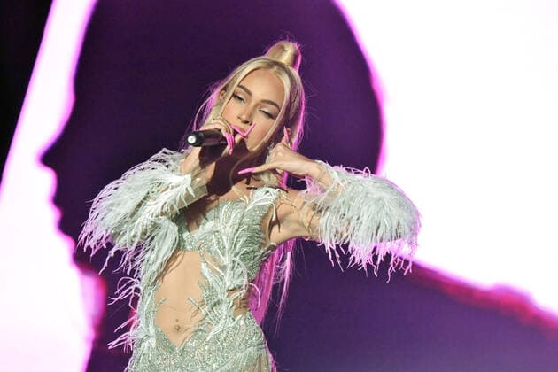 June 27, 2021, Calafell, Tarragona, Spain: Singer Alba Farelo aka Bad Gyal performs live on the stage in Calafell..Alba Farelo, better known by her stage name Bad Gyal, is a 24-year-old Spanish singer, DJ and composer of her songs. Her music has been classified as a fusion of genres, such as dancehall and trap. She has presented her new album Warm Up with which it was placed in the Top 5. Calafell Spain - ZUMAs197 20210627_zaa_s197_029 Copyright: xRamonxCostax