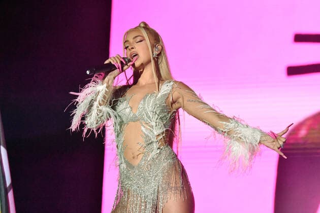 June 27, 2021, Calafell, Tarragona, Spain: Singer Alba Farelo aka Bad Gyal performs live on the stage in Calafell..Alba Farelo, better known by her stage name Bad Gyal, is a 24-year-old Spanish singer, DJ and composer of her songs. Her music has been classified as a fusion of genres, such as dancehall and trap. She has presented her new album Warm Up with which it was placed in the Top 5. Calafell Spain - ZUMAs197 20210627_zaa_s197_030 Copyright: xRamonxCostax