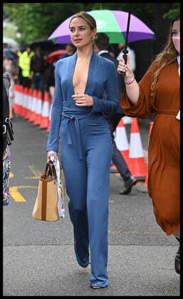 . 28 06 2021. London, United Kingdom. Kimberley Garner arriving for the opening day of the Wimbledon Tennis Championships in London.  xStephenxLockx xi-Imagesx IIM-22328-0082