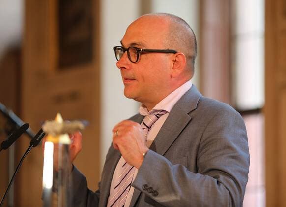 28 06 2021 Frankfurt am Main, Römer European Banker of the Year 2019 Honouring Werner Hoyer, President of the European Investment Bank EIB Picture shows Frankfurt Correspondent Financial Times Olaf Storbeck. HP