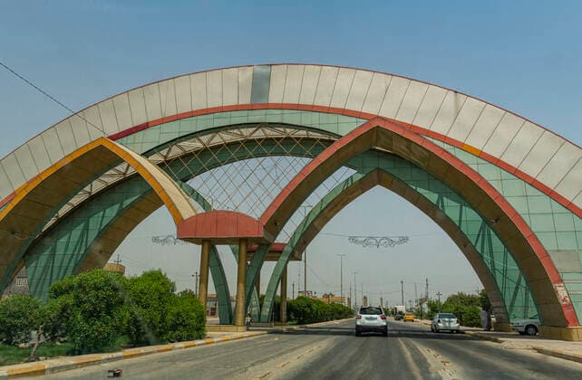City gate of Najaf, Iraq, Middle East Copyright: MichaelxRunkel 1184-5768 Editorial Use Only