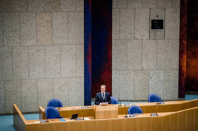 THE HAGUE Outgoing Minister Hugo de Jonge of Health, Welfare and Sport CDA during the weekly question time in the House of Representatives ANP BART SIZE  Copyright: xHollandsexHoogtex xxANPx x433184364x