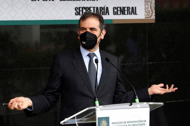Lorenzo Cordova President Of The National Electoral Institute Press Conference MEXICO CITY, MEXICO JUNE 28:President of Mexico s National Electoral Institute (INE), Lorenzo Cordova speaks during a press conference where he talk about The citizen consultation (to prosecute Mexico s former presidents) will be held on August 1 organized by INE and it will have all the guarantees established in the constitutional mandate at Mexican Chamber of Deputies on June 28, 2021 in Mexico City, Mexico. Copyright: xLuisxBarronx EYEPIXGROUP_LB_28062021_9792