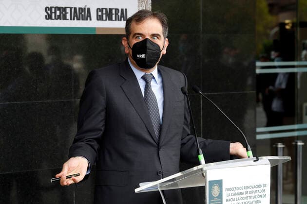 Lorenzo Cordova President Of The National Electoral Institute Press Conference MEXICO CITY, MEXICO JUNE 28:President of Mexico s National Electoral Institute (INE), Lorenzo Cordova speaks during a press conference where he talk about The citizen consultation (to prosecute Mexico s former presidents) will be held on August 1 organized by INE and it will have all the guarantees established in the constitutional mandate at Mexican Chamber of Deputies on June 28, 2021 in Mexico City, Mexico. Copyright: xLuisxBarronx EYEPIXGROUP_LB_28062021_9794