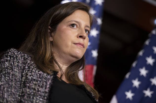 Rep. Elise Stefanik, R-NY, and other House Republicans hold a press conference on the COVID-19 virus, at the U.S. Capitol in Washington, DC., on Tuesday, June 29, 2021.  WAP20210629770 BONNIExCASH