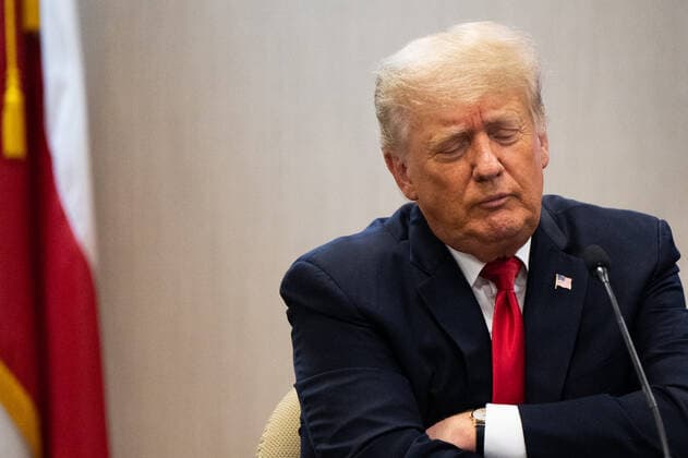 June 30, 2021, Weslaco, Texas, United States: WESLACO, TEXAS - JUNE 30: Former President DONALD TRUMP listens during a border security briefing on June 30, 2021 in Weslaco, Texas. Gov. GREG ABBOTT has pledged to build a state-funded border wall between Texas and Mexico as a surge of mostly Central American immigrants crossing into the United States has challenged U.S. immigration agencies. So far in 2021, U.S. Border Patrol agents have apprehended more than 900,000 immigrants crossing into the United States on the southern border. POOL Weslaco United States - ZUMAz113 20210630_znh_z113_016 Copyright: xBrandonxBellx